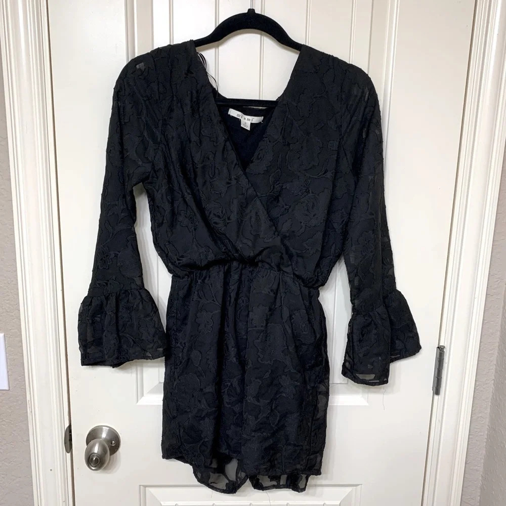 Miami Black Floral Romper